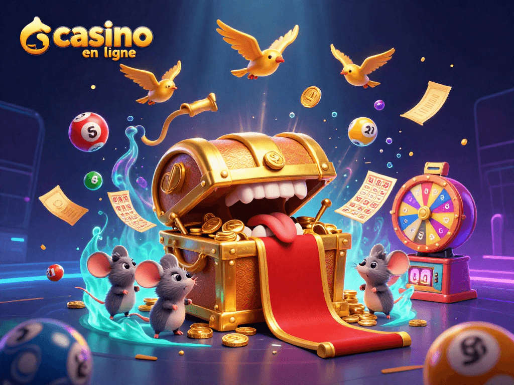 Gagnez des trésors sur le casino en ligne avec notre illustration immersive et captivante.